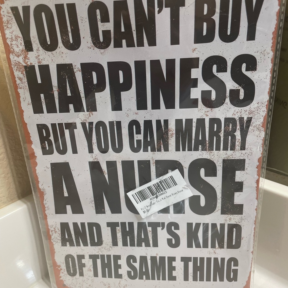 12x8 Decorative Tin Sign “Nurse”